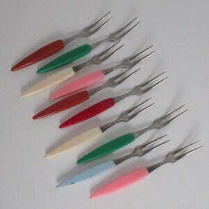 vintage German cocktail fork set